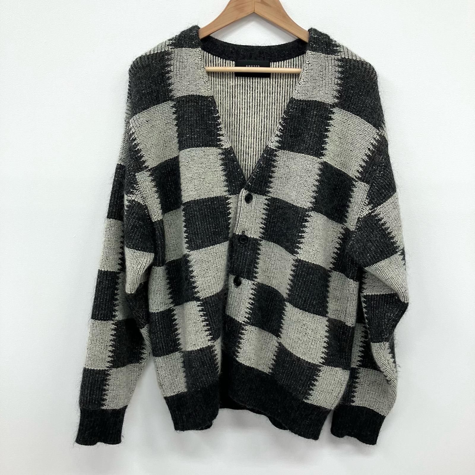 【イオン広店】 中古 UNUSED | アンユーズド カーディガン チェック柄 グレー サイズ：2 【96】