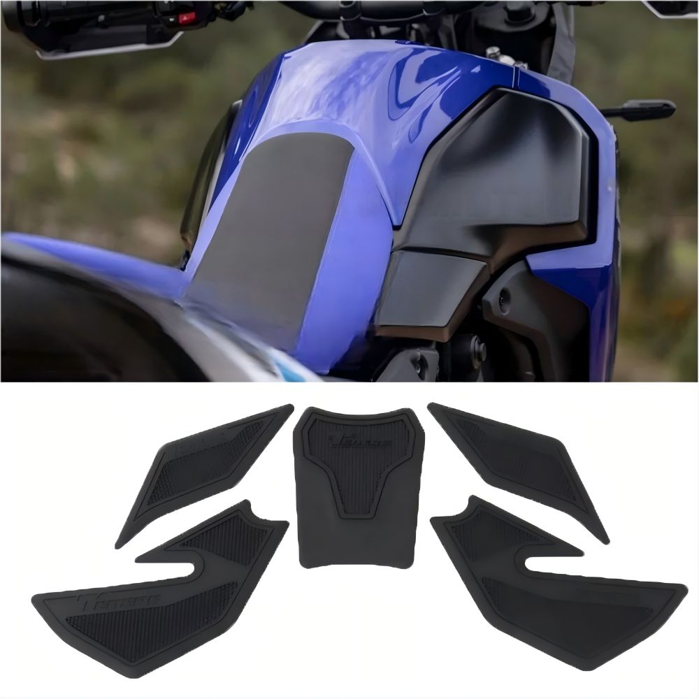 【送料無料】ヤマハ(Yamaha) テネレ700用 サイドタンクグリップパッド(ラバープロテクター) ブラック 滑り止め・傷防止・耐摩耗 簡単貼付 ドレスアップ効果抜群