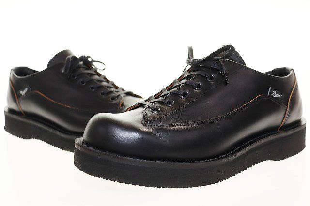 ダナー DANNER BULLRUN LOW BLACK SIZE 8H D-210500 ブルランロー レザー ビブラムソール ワークブーツ ブラック 【ブランド古着ベクトル】【中古】●▲■260524
