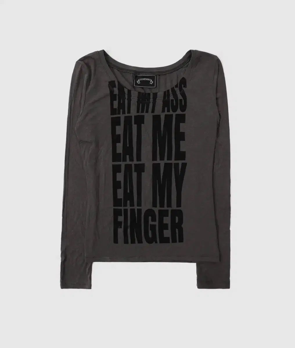 BADBLOOD バッドブラッド Eat Me ルーズフィット Tシャツ チャコール