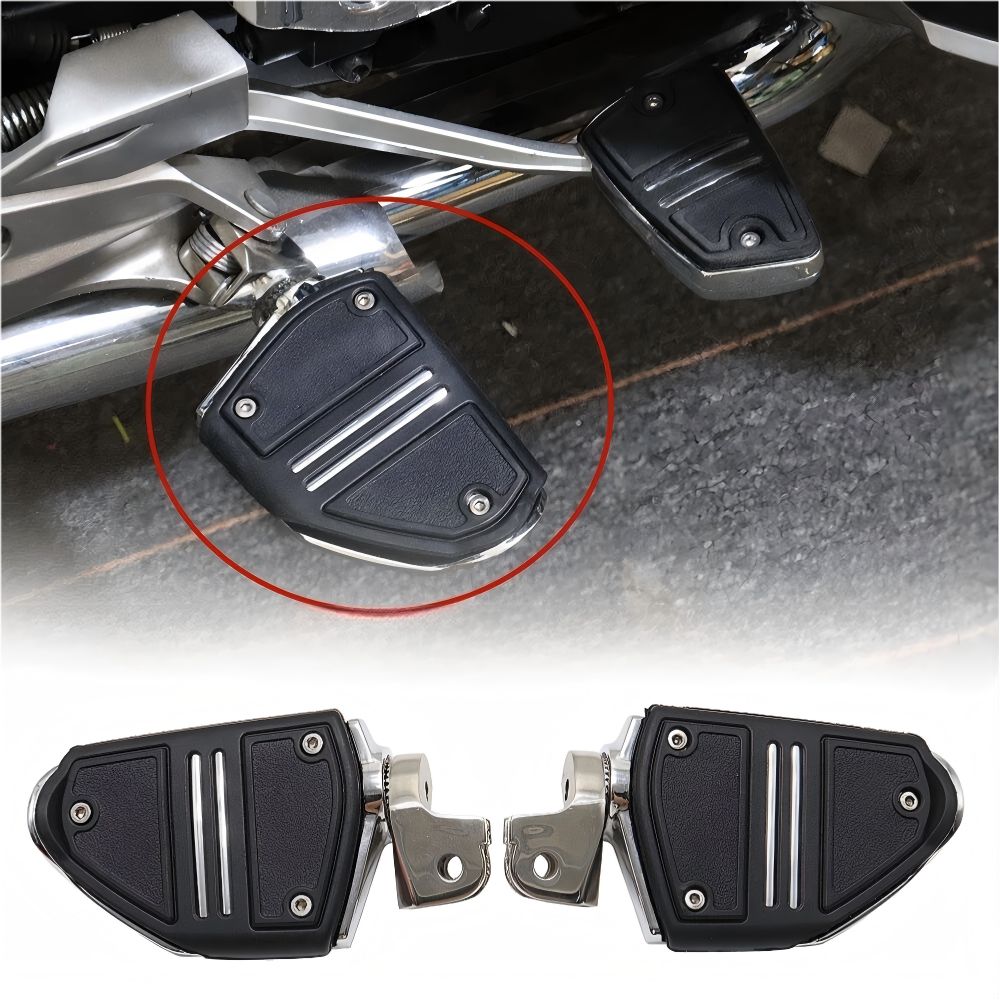 【送料無料】ホンダ(Honda) ゴールドウイングGL1800(2018-23)用ライダーフットペグ(ツインレール/調整可能) ステンレス+ゴム製ブラック 滑り止め・疲労軽減・足元ポジション調整 ツーリング快適 簡単取付 ドレスアップ効果抜群