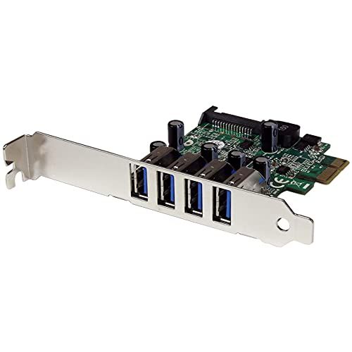 StarTech.com USB 3.0 4ポート増設PCIeカード 4x USB 3.0 拡張用PCIe x1 接続ボード SATA(15ピン)電源端子付き PEXUSB3S4Vts d3f42068