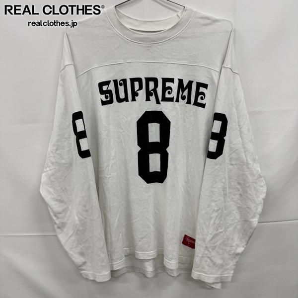 Supreme/シュプリーム【25SS】Affiliated L/S Football Top White/アフィリエイテッド 長袖 フットボールトップ/長袖Tシャツ/ホワイト/L