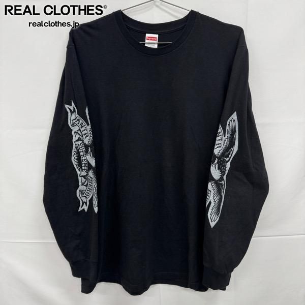 Supreme×ANTIHERO/シュプリーム×アンタイヒーロー【25AW】Eagle L/S Tee/イーグル 長袖Tシャツ/ブラック/L
