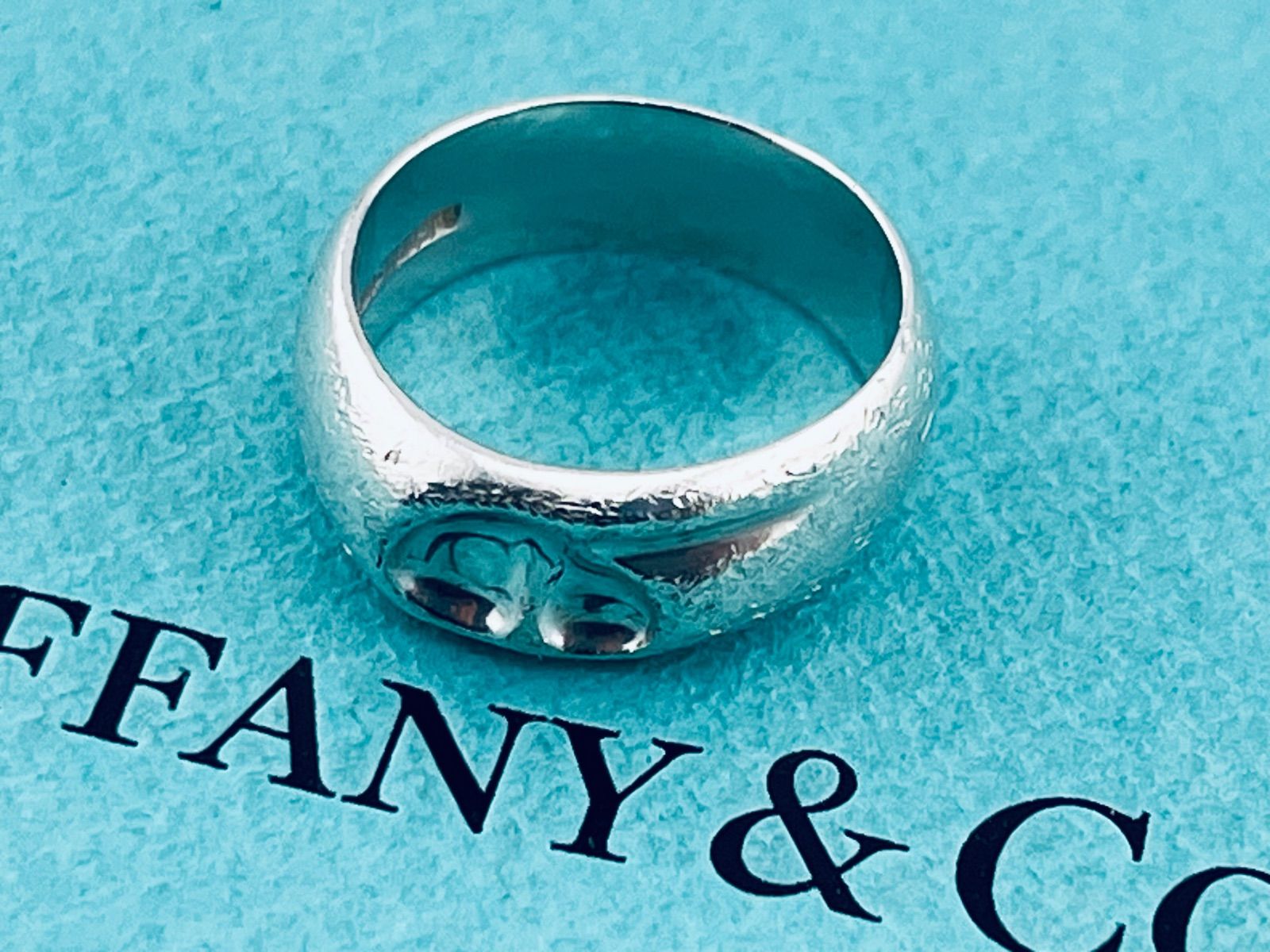 a259 Tiffany&Co. ティファニー　カーブド　ハート　リング　シルバー　925 約7号