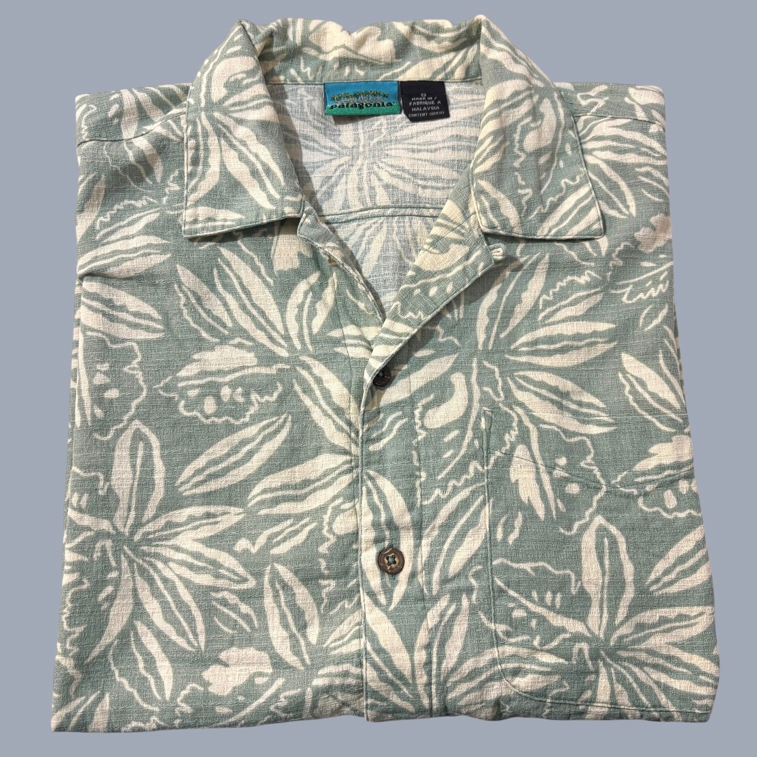 94年 PATAGONIA A/C SHIRT S パタゴニア ACシャツ ヤシの木タグ 総柄半袖シャツ アロハシャツ パタロハ 53071 古着