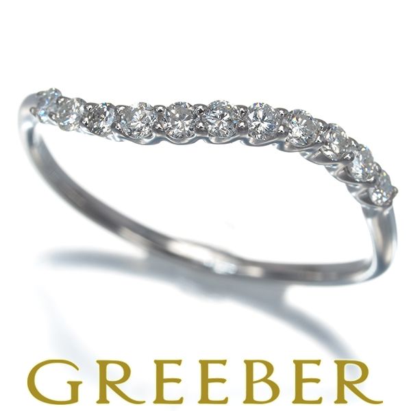 ダイヤ ダイヤモンド 0.25ct ウェーブ リング Pt900 #192630