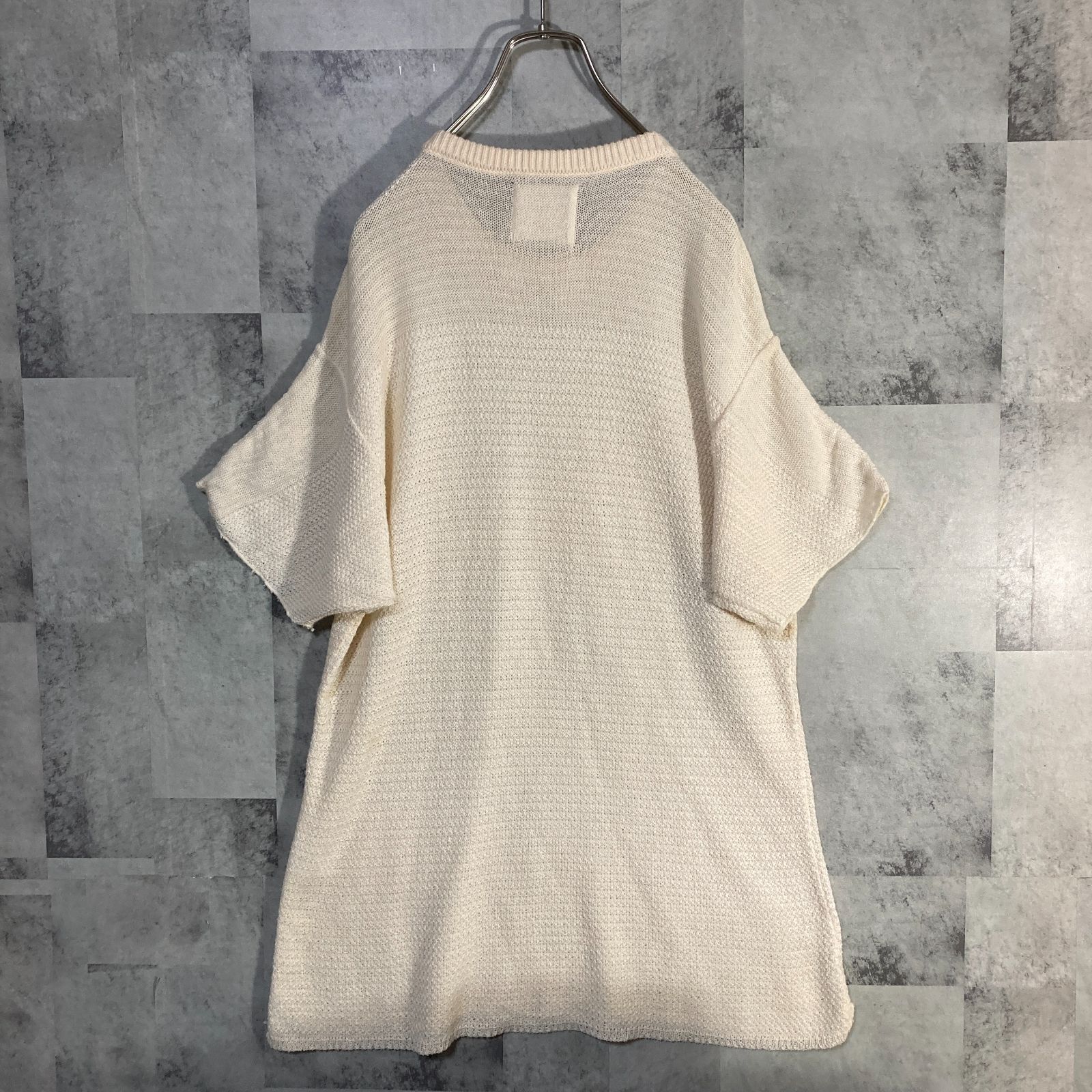 日本製 bukht ブフト 半袖コットンニット アイボリー - メルカリ