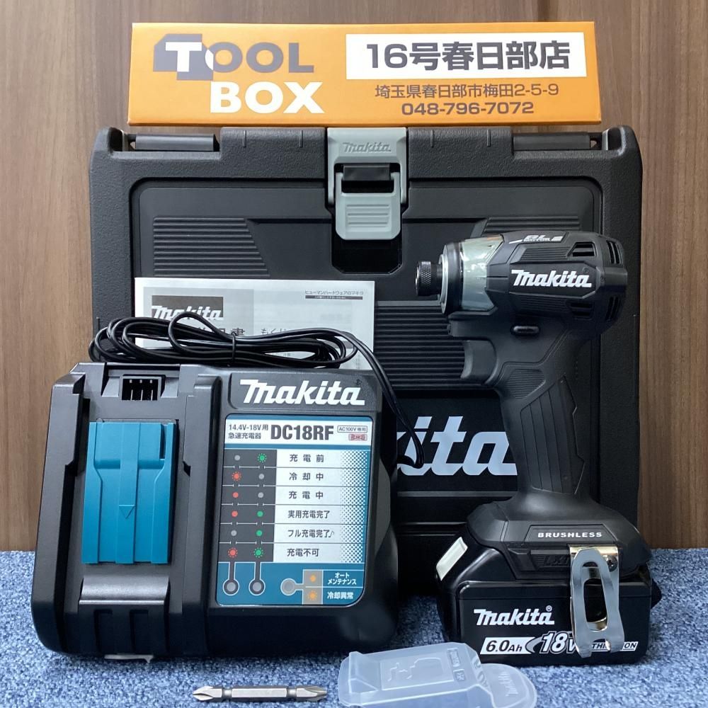 【未使用】makita/マキタ TD173DZB 18V充電式インパクトドライバ (バッテリー1個+充電器+ケース付) 【201】