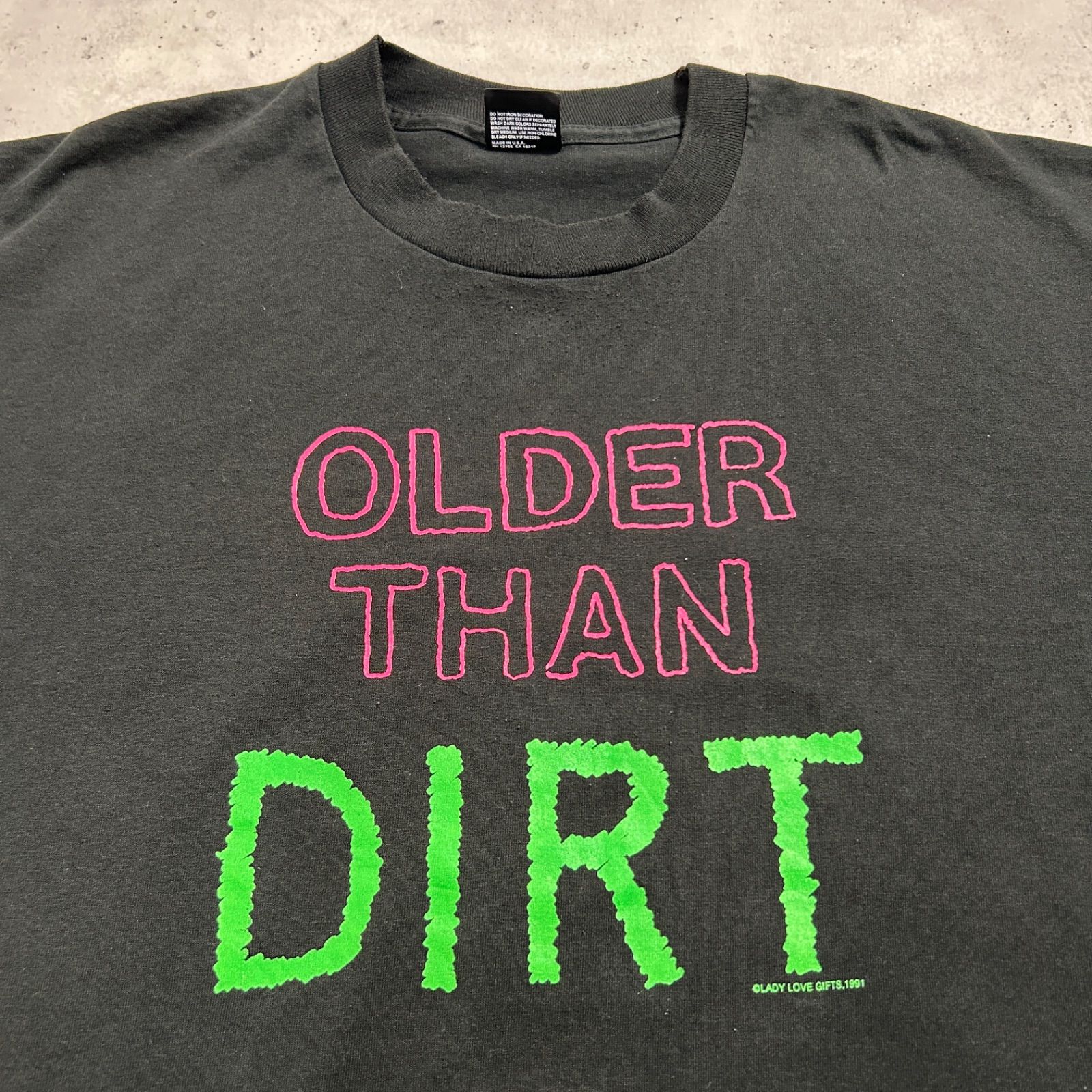 90s USA製 ジョークt ヴィンテージTシャツ メッセージ コメディ LADY LOVE GIFTS '91コピーライト 袖裾シングルステッチ ビッグサイズ XL
