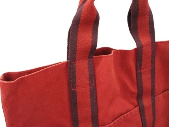 HERMES エルメス フールトゥ カバス トートバッグ キャンバス レッド エルメス HERMES フールトゥ カバス トートバッグ レッド系 かばん