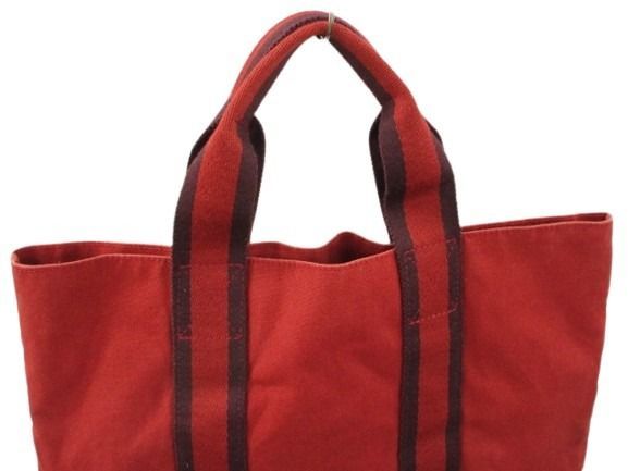 エルメス HERMES フールトゥ カバス トートバッグ レッド系 かばん