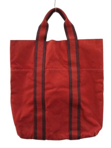 エルメス HERMES フールトゥ カバス トートバッグ レッド系 かばん