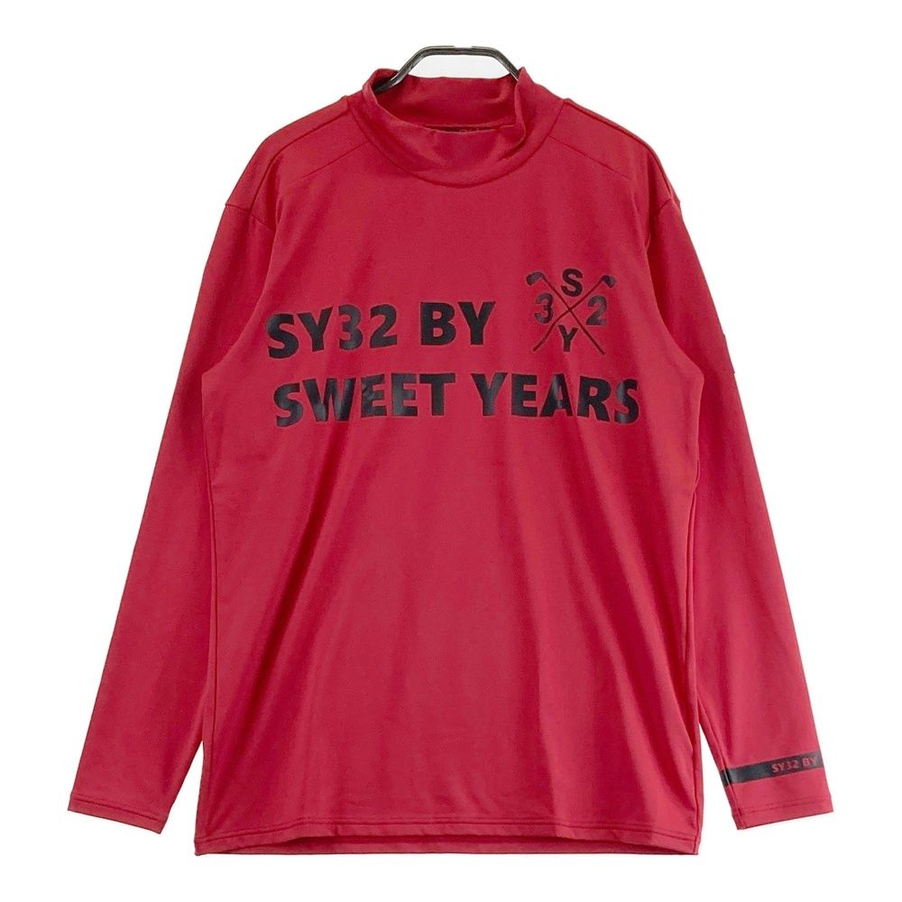 サイズ：M SY32 BY SWEET YEARS GOLF エスワイサーティトゥ ハイネック長袖Tシャツ レッド系 [240101588961] ゴルフウェア メンズ ストスト