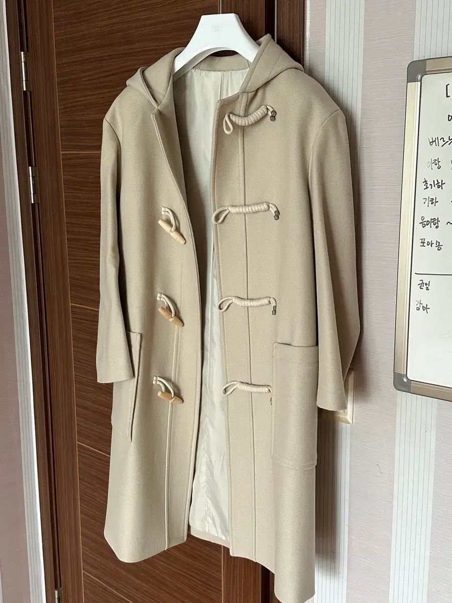 クアー オーバーサイズ ダッフル クリーム コート