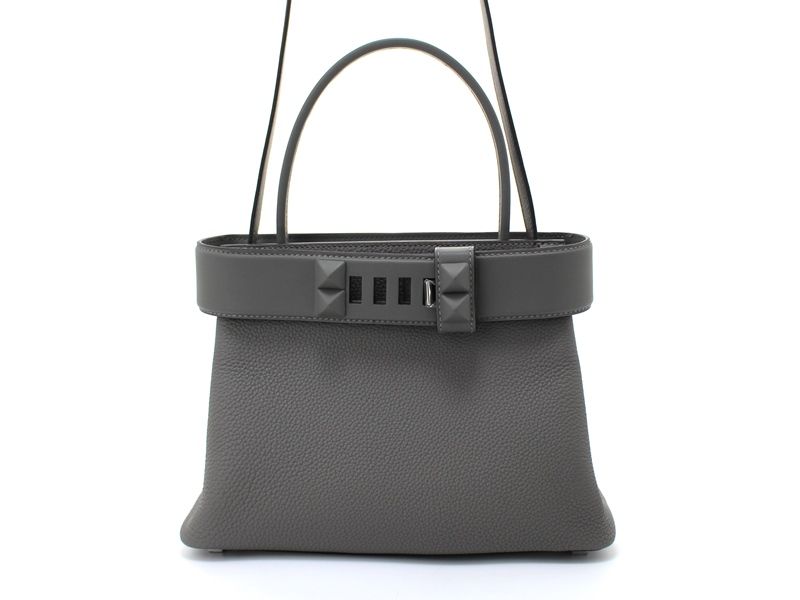 HERMES エルメス バッグ メドール グリメイヤー/SV ﾊﾞｯｸﾞ ショルダーバッグ トゴ/ヴォースイフト グリメイヤー/SV グリメイヤー ユニセックス【中古】