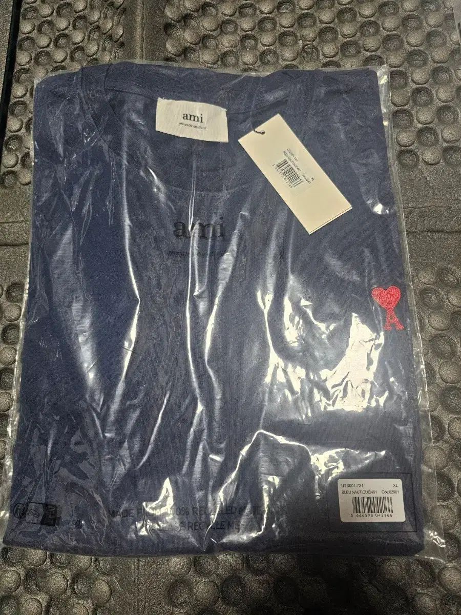 アミ スモール ハート ロゴ ネイビー 半袖 Tシャツ XL 5,851円