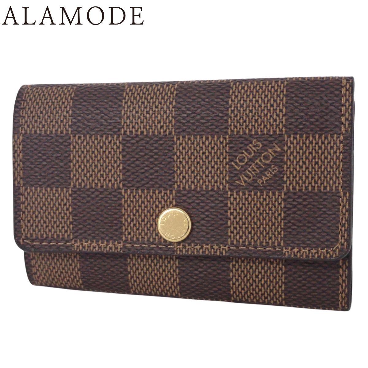 LOUIS VUITTON(ルイ・ヴィトン) ダミエ・エベヌ ミュルティクレ6 キーケース/キーリング 6連 六連 小物 ダミエキャンバス ブラウン茶 ゴールド金具 N62630 ユニセックス 40802190212【中古】【アラモード】
