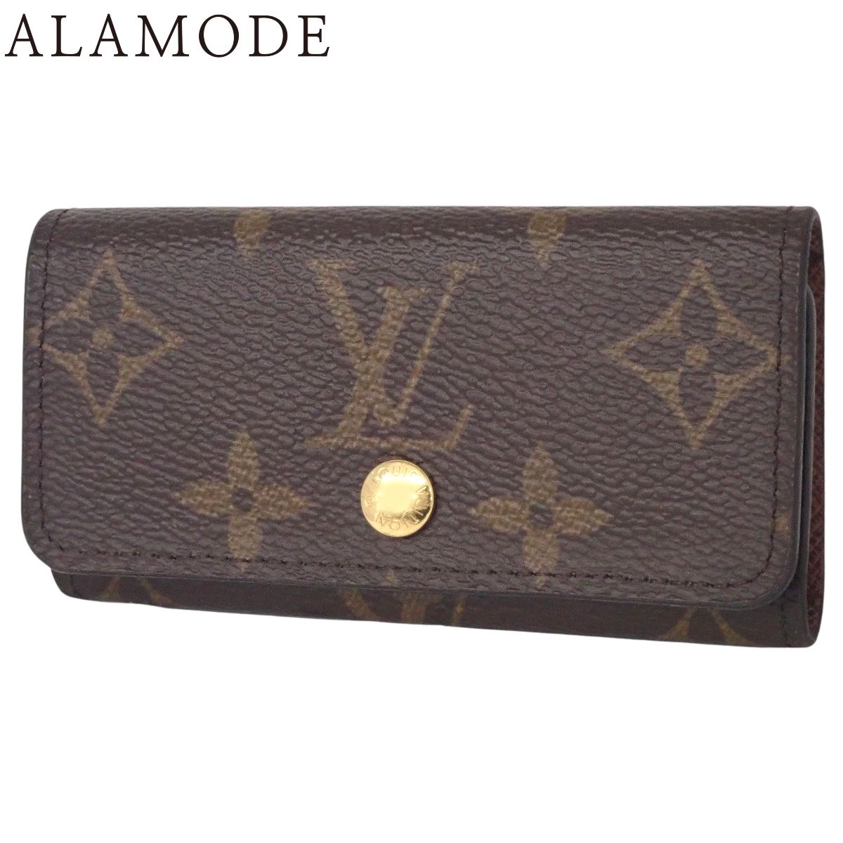 LOUIS VUITTON(ルイ・ヴィトン) モノグラム ミュルティクレ4 キーケース/キーリング 小物 4連 四連 モノグラムキャンバス ブラウン茶 ゴールド金具 M62631 レディース 40802190187【中古】【アラモード】