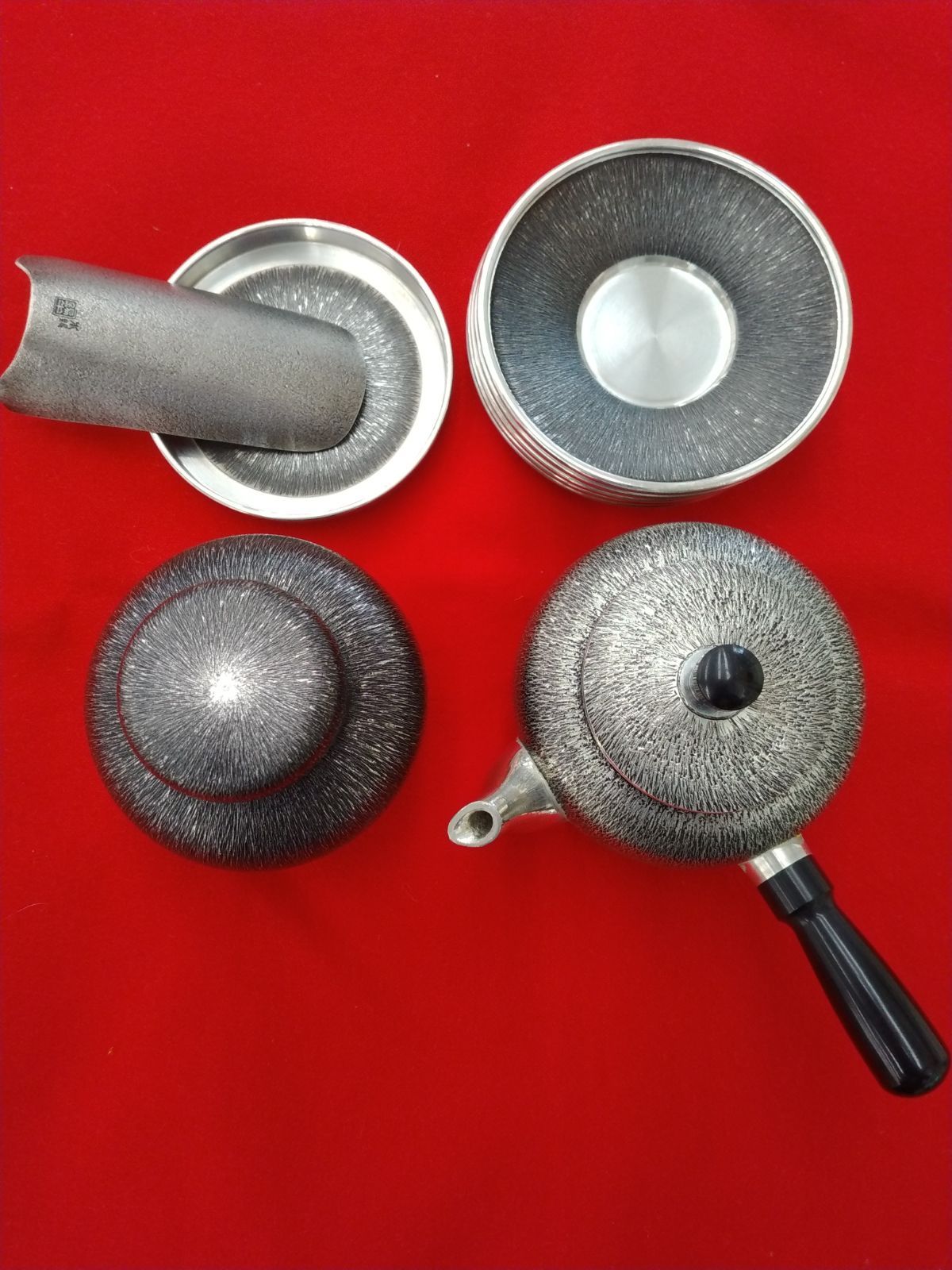 ★リユースのサカイ東金店★錫半　嵯峨野シリーズ　錫製煎茶道具　茶器セット　管理260524-05