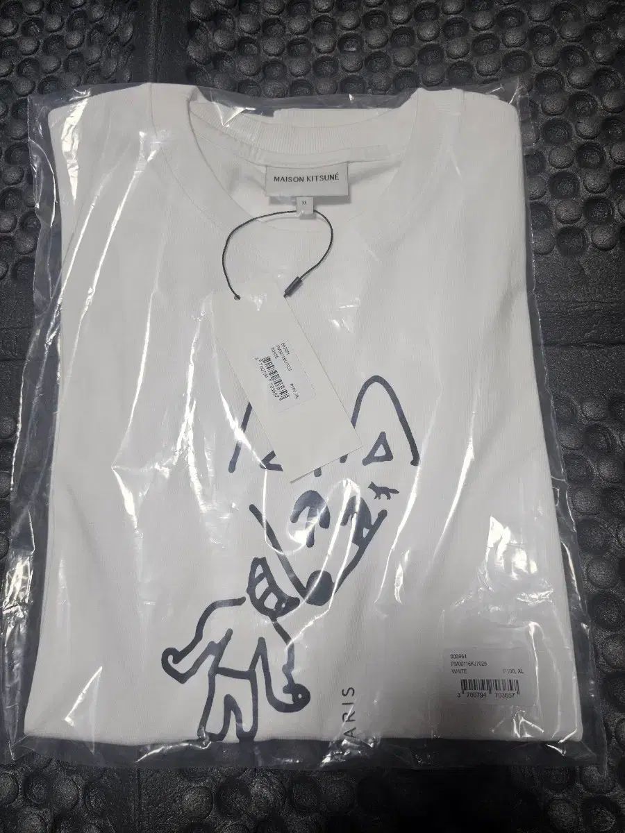 メゾンキツネ ドローイング 半袖 Tシャツ 白 XL