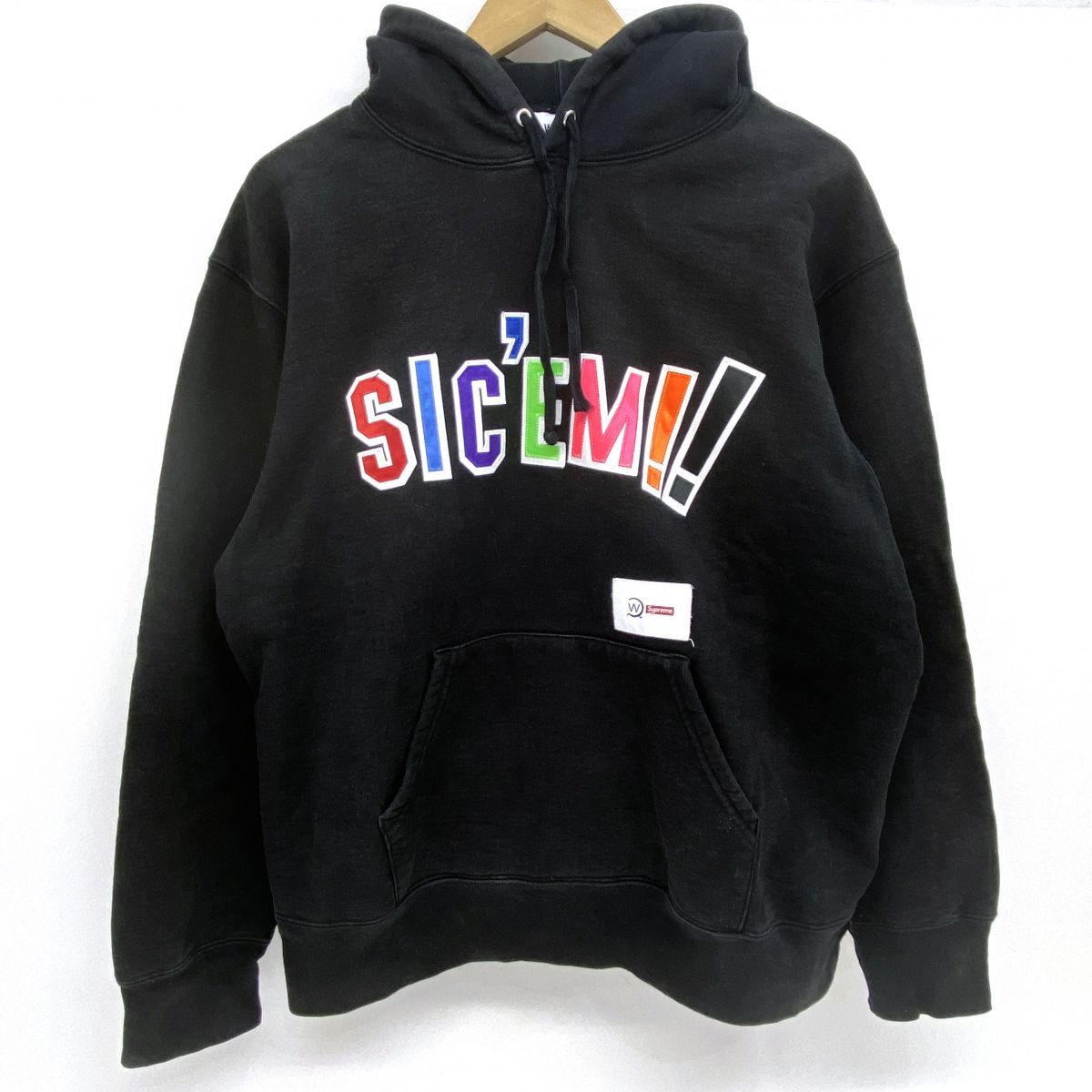 Supreme×WTAPS Sic'em! Hooded Sweatshirt シュプリーム ダブルタップス プルオーバーフーディ Mサイズ ※中古