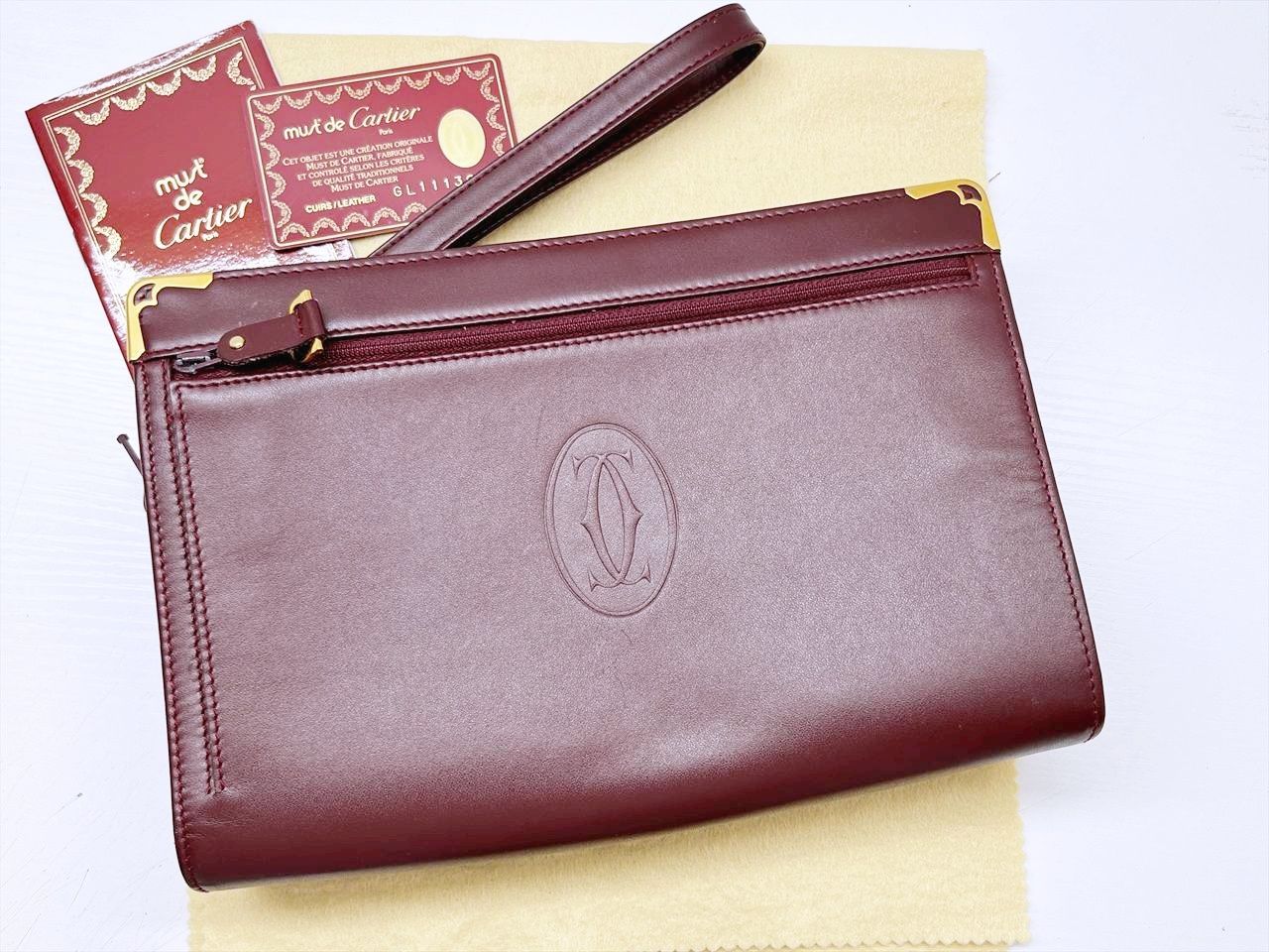 Cartier カルティエ マスト リストレット付き セカンドバッグ クラッチ 
