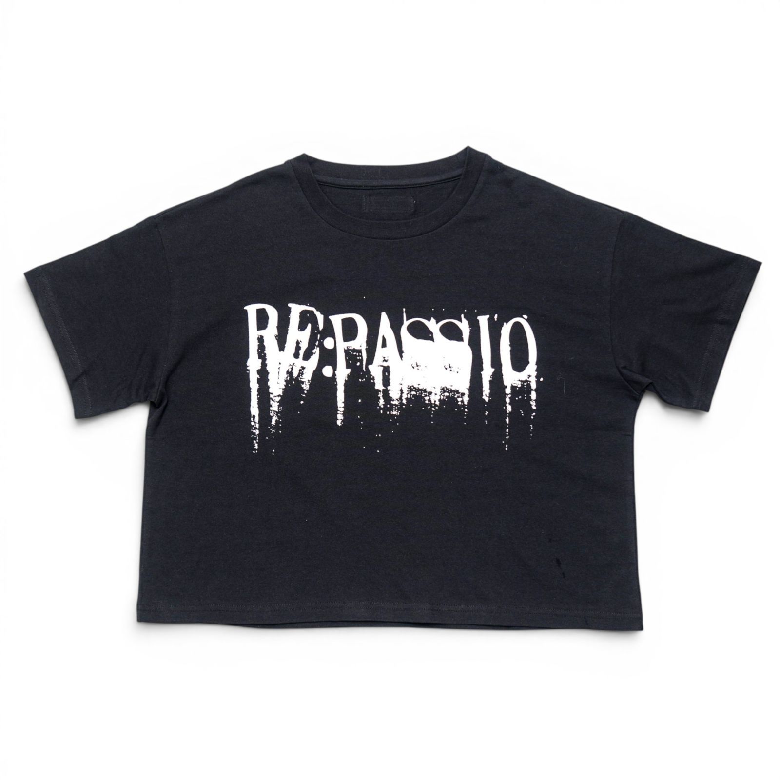 Re:Passio リパッシオ Cropped Tshirt クロップド グラフィック Tシャツ ブラック Free size