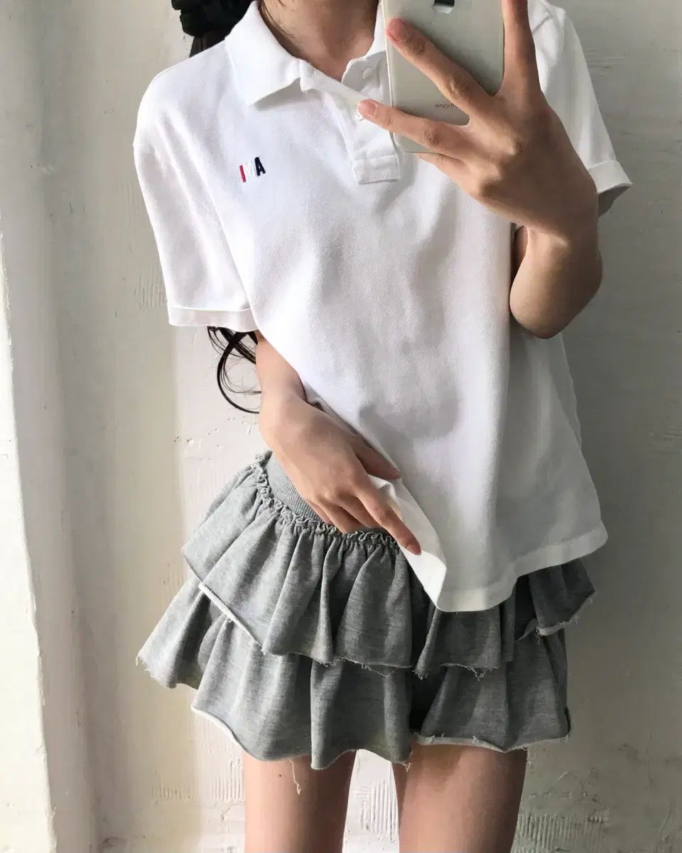 AMI アミ 白 COLOR AMI ロゴ コットン PK ポロTシャツ