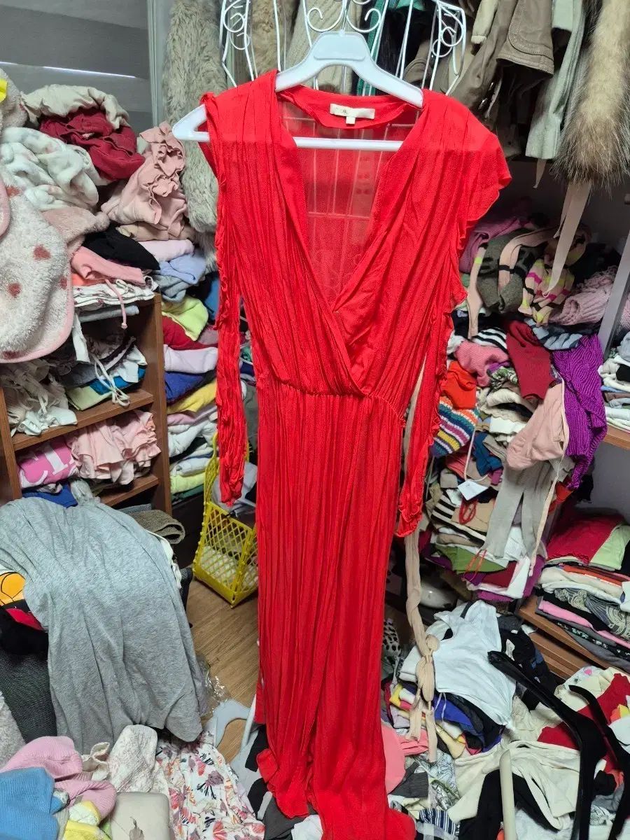 maje マージュ レッド Long ワンピース