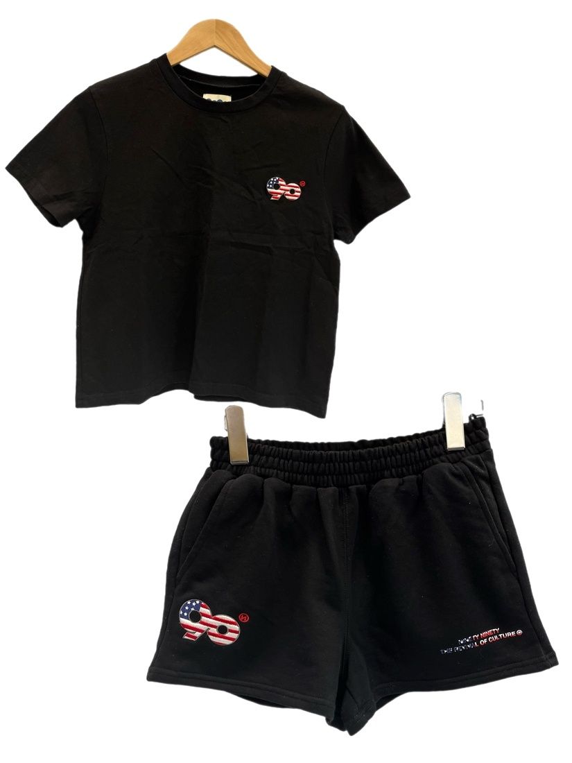 ナインティナインティ 9090 セットアップ Logo American Tee Logo American Micro Shorts NN2058 NN2061 トップス:SS トップス:XS ボトムス:フリー ブラック ブラック 101set-11