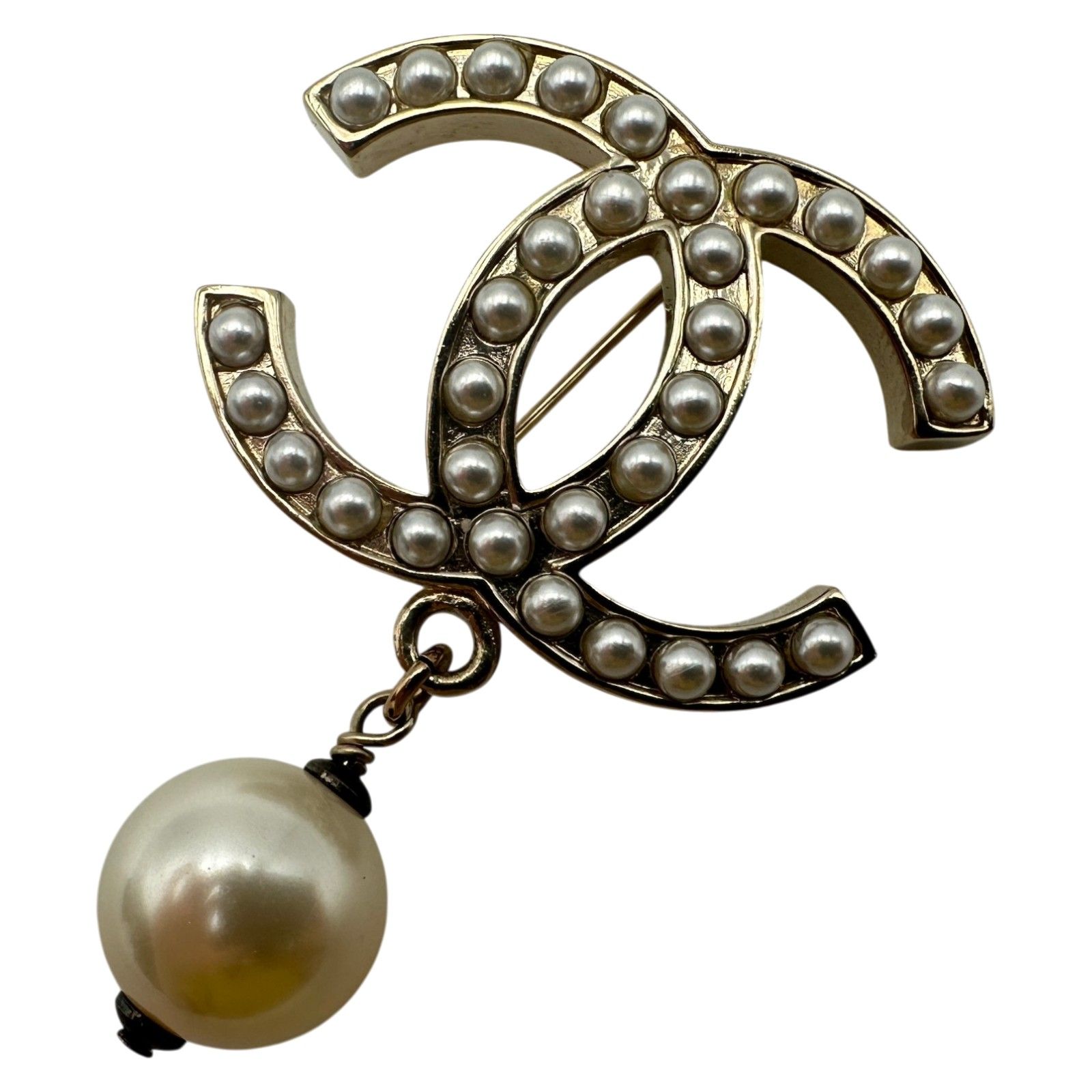 シャネル CHANEL ココマークブローチ ゴールド メタル/パール アクセサリー