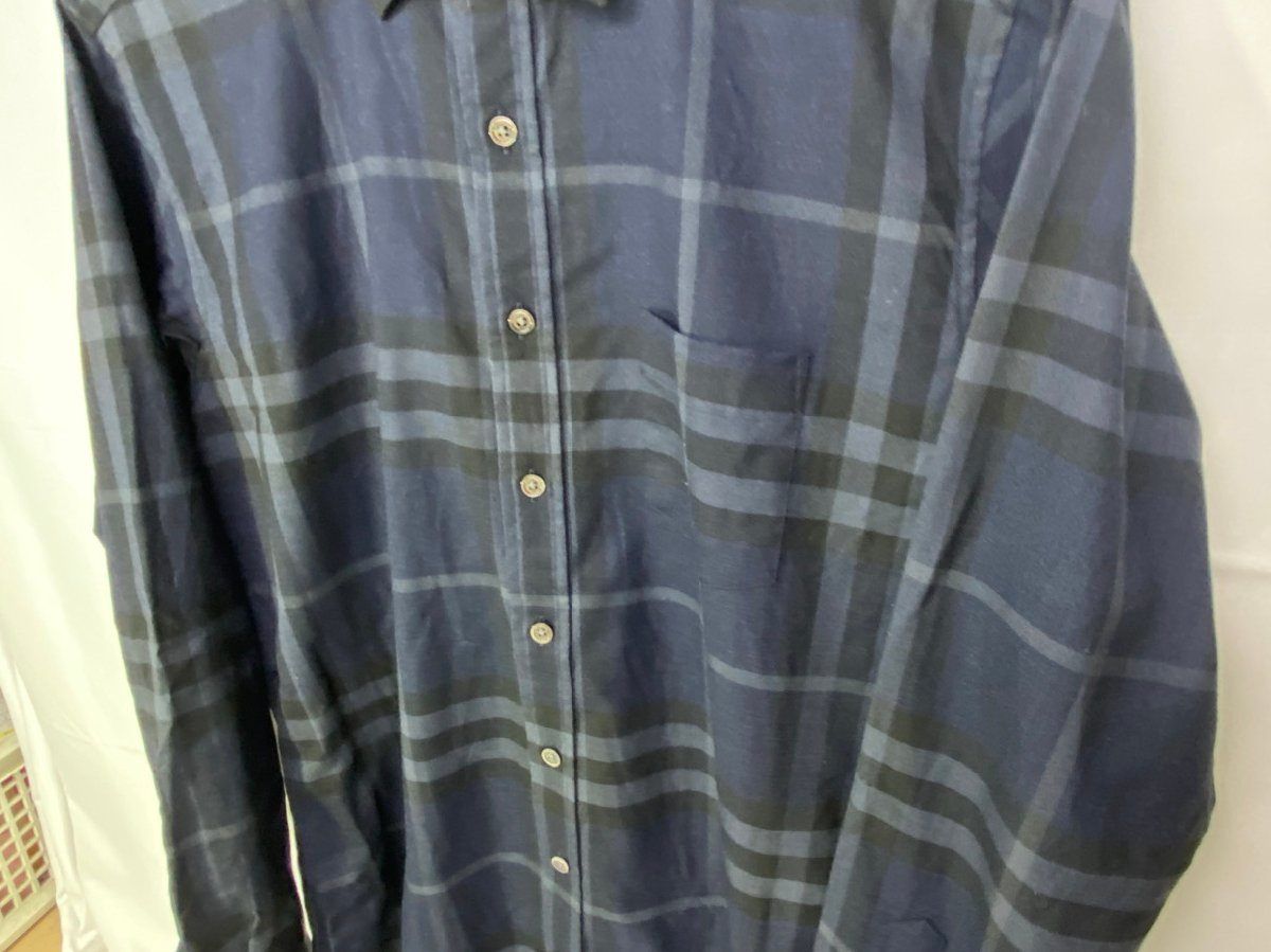 メンズ Burberry バーバリー 日本製 スーパー100's ウール 長袖