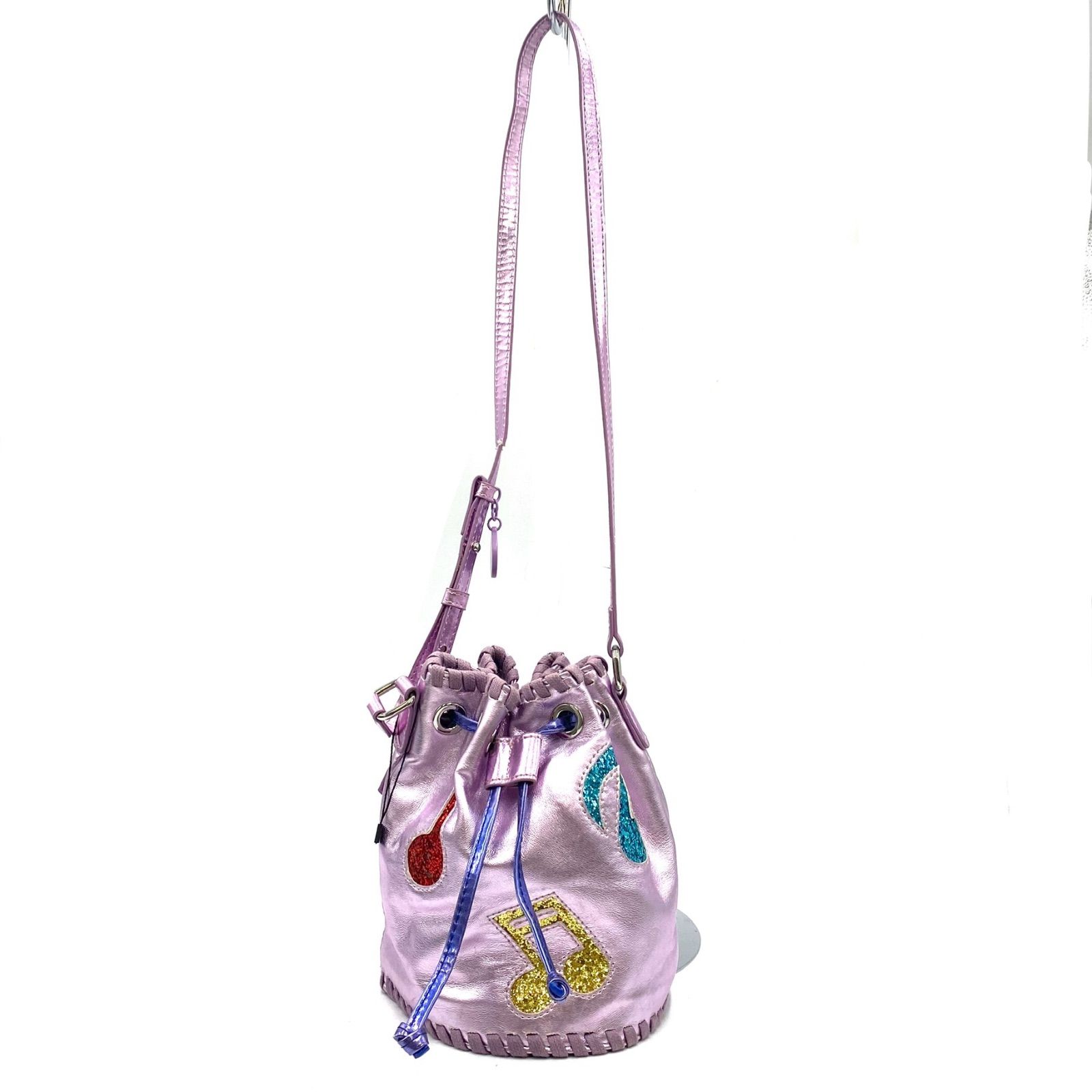 STELLA McCARTNEY kids ステラマッカートニー　キッズ　ショルダーバッグ　斜めがけ　ピンク系　パープル系　音符　おんぷ