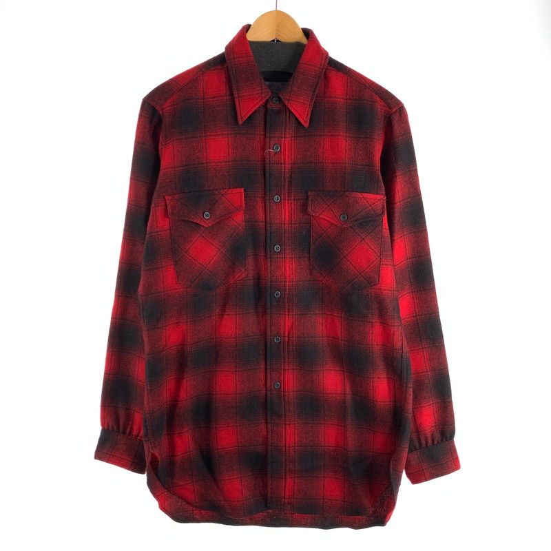【中古品】 PENDLETON WOOL CHECK SHIRT ペンドルトン ウールチェックシャツ 長袖シャツ ネルシャツ ブランド 古着 (fuz) 【145-260524-gm-05-kit】