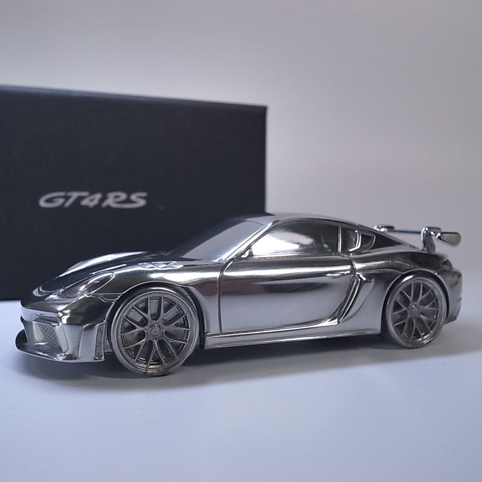 【激レア】ポルシェ GT4RS ペーパーウェイト メタルカー 文鎮　Porsche ミニカー 置物 インテリア オブジェ