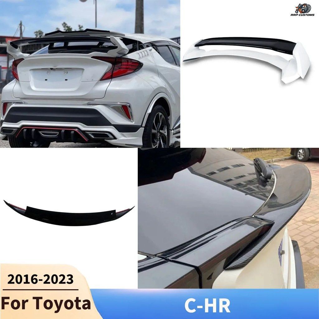 トヨタ C-HR 2016-2023 リアトランクスポイラーウィングフォグライトランプカバートリムディフューザーチューニングカーリアルーバーウィン