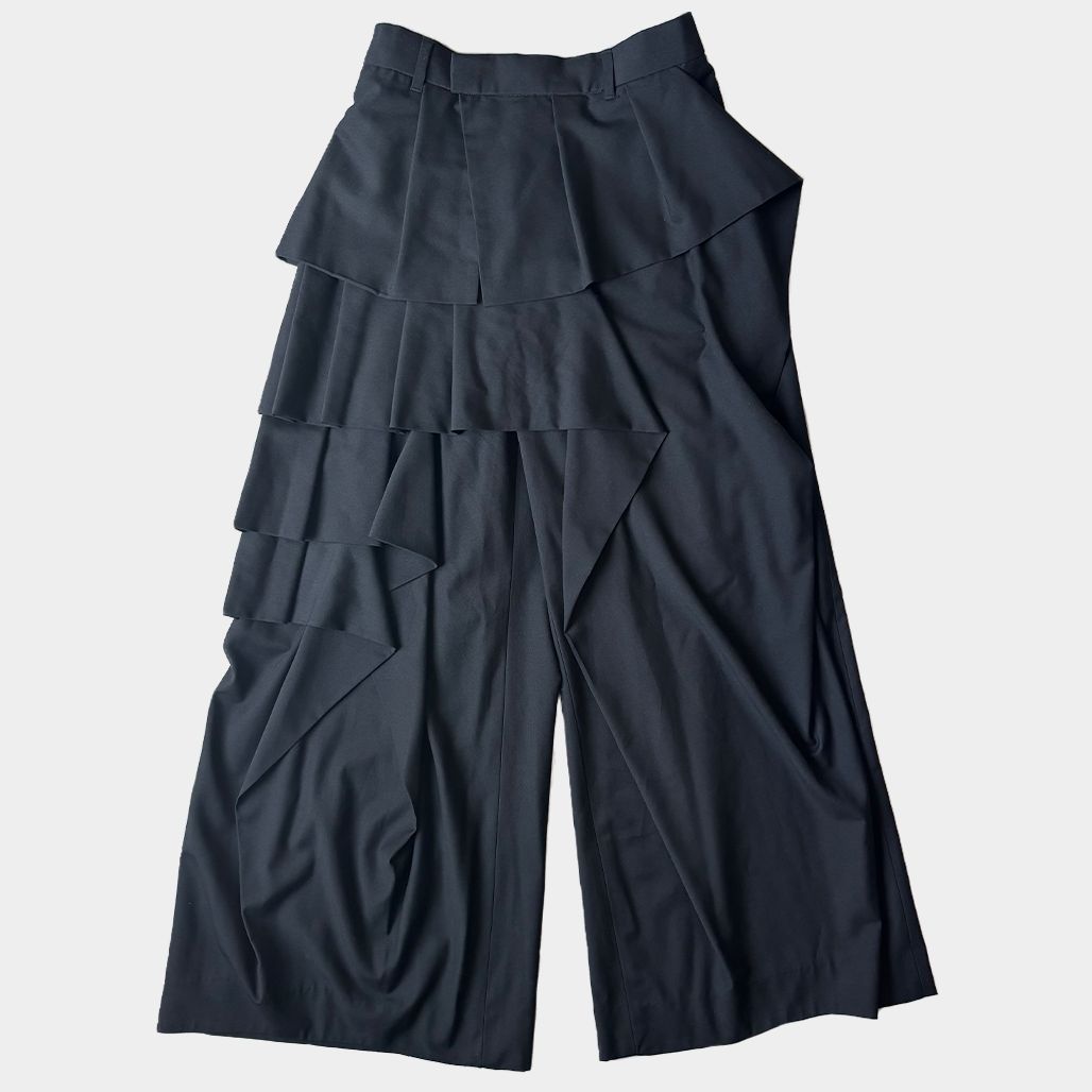 taakk ターク 2024-2025AW アシンメトリーフリルスラックス