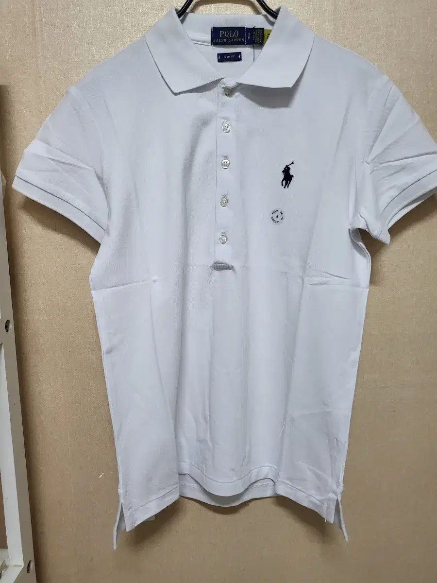（新品）ポロ ラルフローレン スリムフィット 半袖 カラーTシャツ ホワイト S