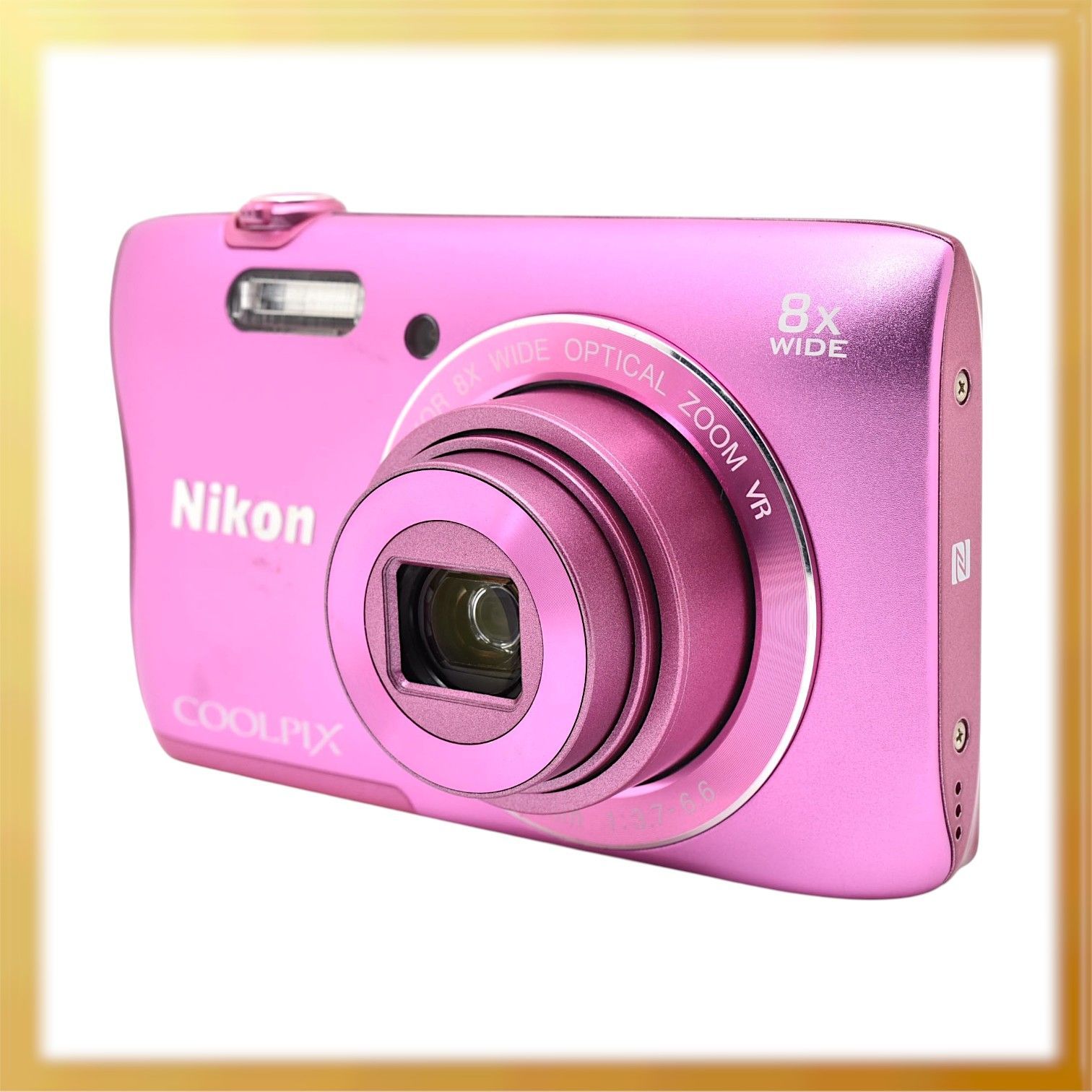 良品｜Nikon COOLPIX S3700 クールピクス デジタルカメラ ピンク 光学8倍ズーム 2005万画素 ｜M279