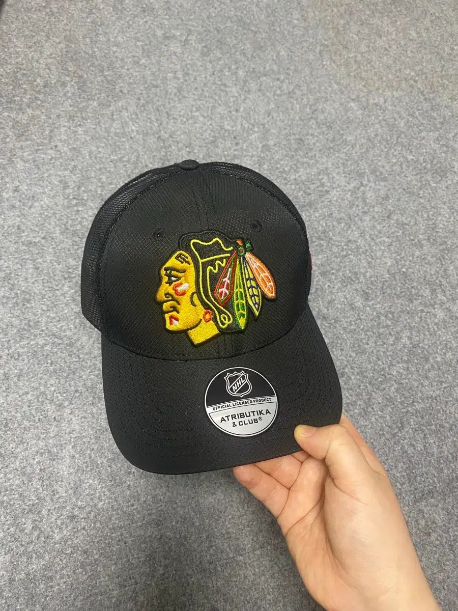 NHL シカゴ ブラックホークス ブラック ベースボールキャップ