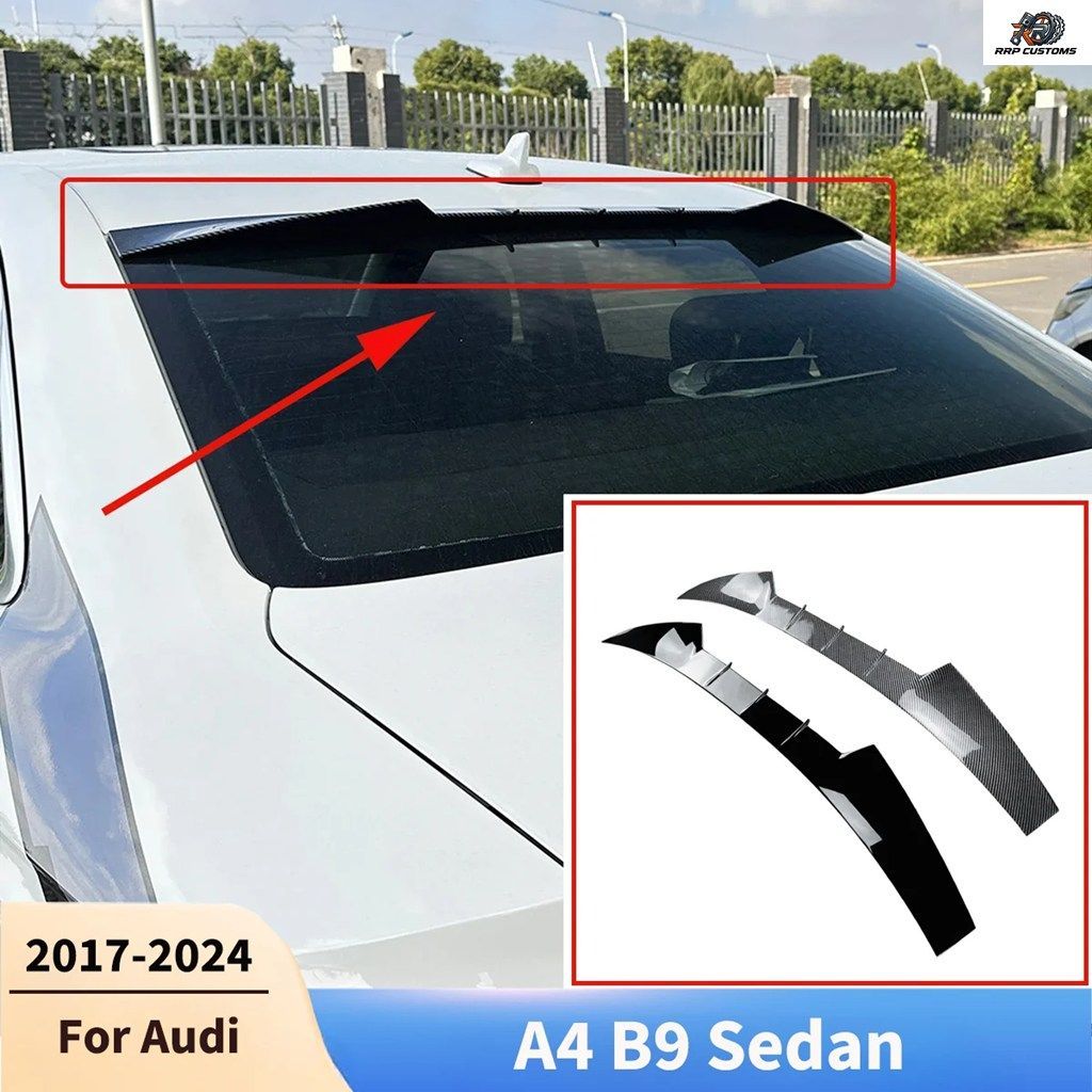 アウディ A4 B9 セダン 2017-2024 用カー スポイラー ウィング リア ルーフ ウィンドウ リップ アッパー ガード ボード チューニング テー