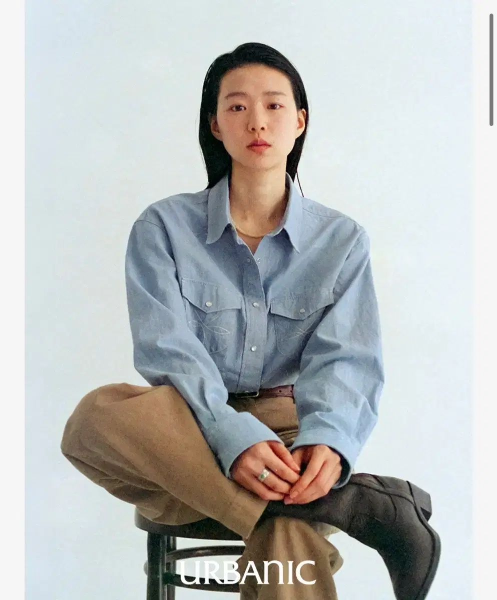 Urbanic30 シャンブレー ウエスタンシャツ