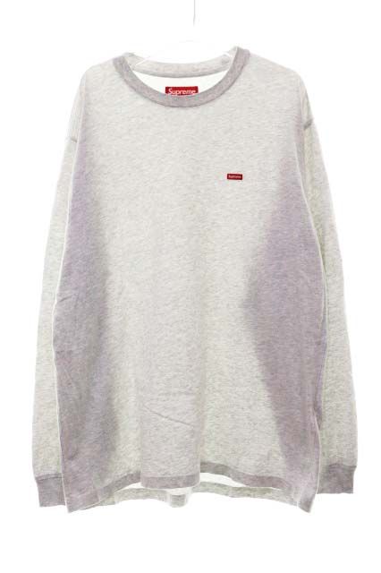 シュプリーム SUPREME 25AW SMALL BOX LOGO L/S TEE GREY Mサイズ スモール ボックス ロゴ クルーネック 長袖 Tシャツ カットソー グレー 【ブランド古着ベクトル】【中古】260524