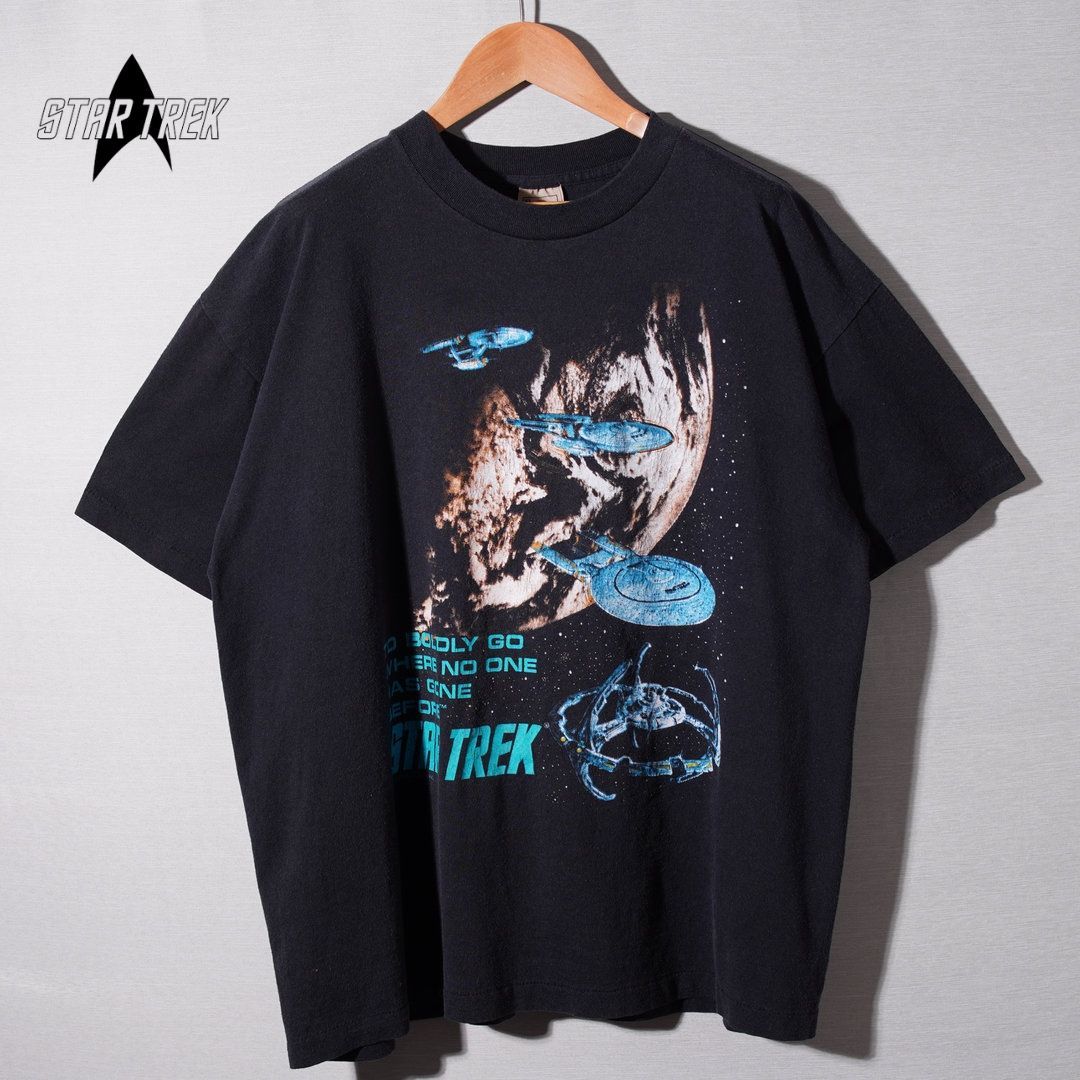 90sスタートレックSTAR TREKムービー当時物ヴィンテージTシャツ激レア 90s USA製 スタートレック Star Trek Tシャツ XL ブラック 1993年製