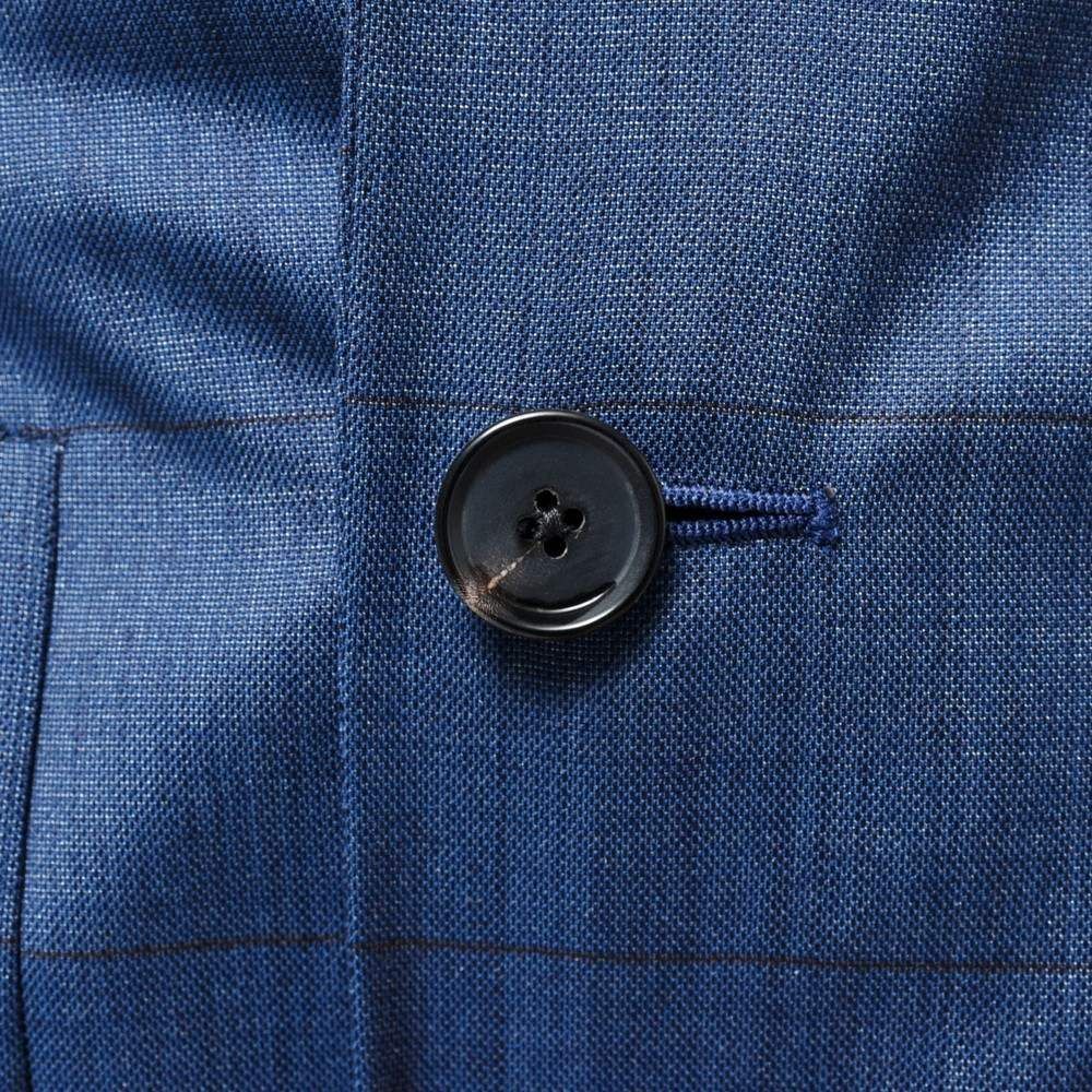 【40%OFF】42サイズ CARUSO（カルーゾ） BUTTERFLYバタフライ ウールシルクウインドーペーン4Bダブルジャケット GZC244Z/505392 17031000025 ネイビー 新品