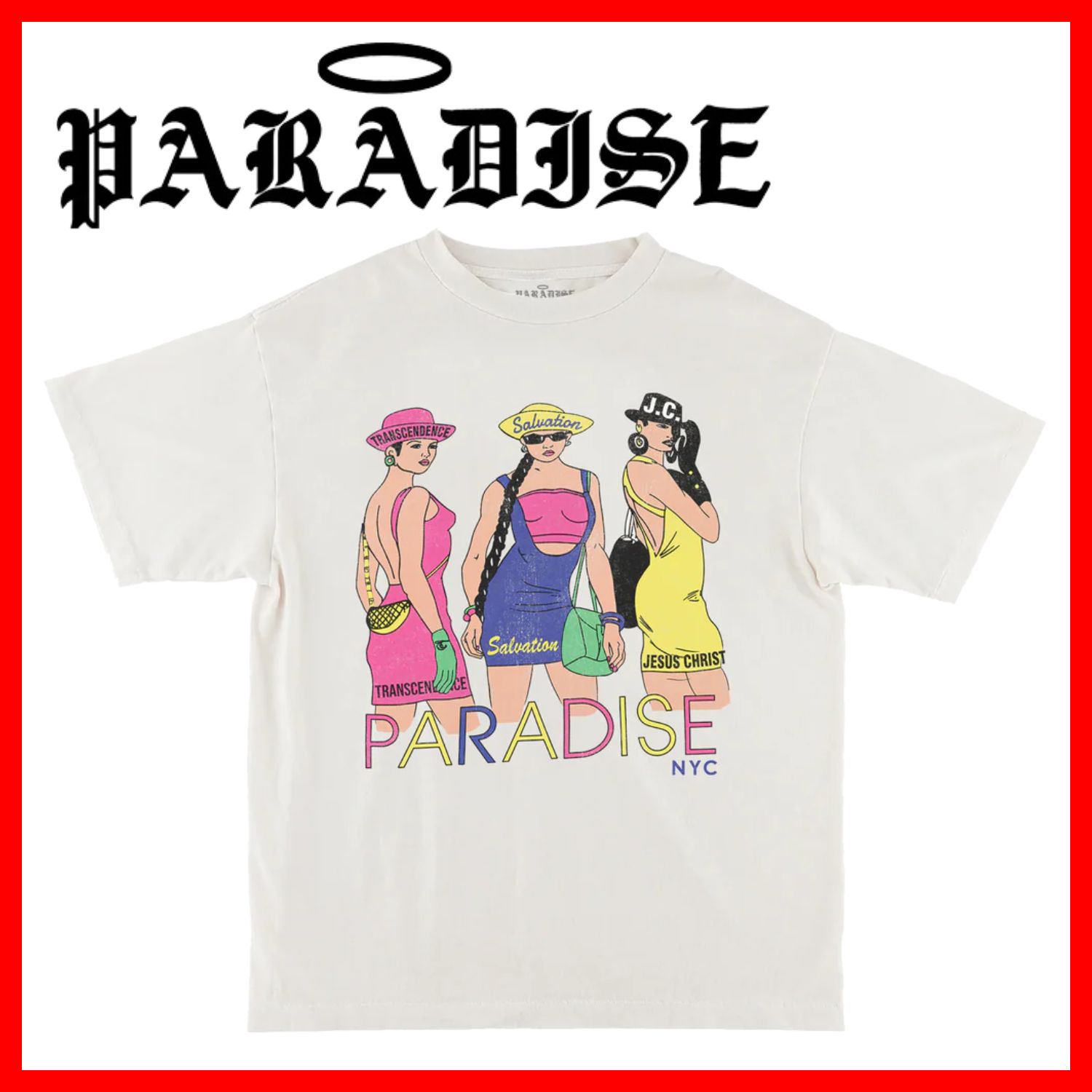 PALADISE LA GIRLS SS WHITE LARGE(パラダイス・Tシャツ・Lサイズ)