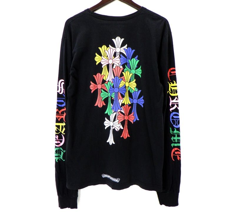 クロムハーツ CHROME HEARTS 【 MLTCOL CEM CRS L/S TEE 】 バック プリント マルチカラー セメタリー クロス 長袖 ロングスリーブ カットソー 50555