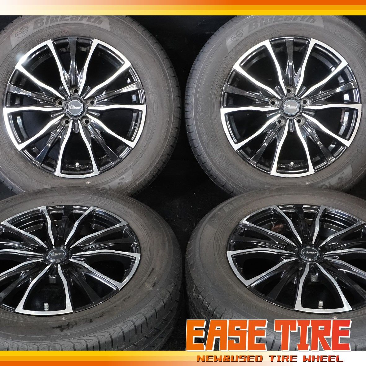 中古タイヤホイール 4本セット 195/65R15 22年製 ヨコハマ ブルーアース AE-01F 30 / 50系プリウス カローラツーリング等