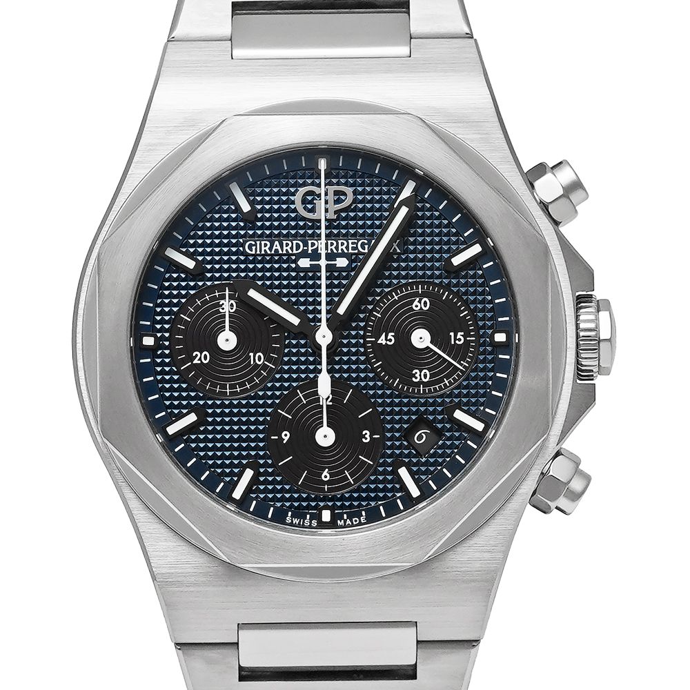 GIRARD-PERREGAUX ロレアート クロノグラフ 藍色 日本100本限定モデル Ref.81020-21-3311-1GM 中古品 メンズ 腕時計